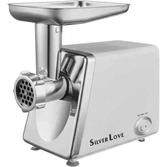 Moledora de carne Silver love 1.000 W, Bandeja Acero inoxidable