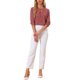 thumbnail image 2 of CURVOSPORT Blusa Elegante para Mujer Camisa de Trabajo Oficina con Fruncido Frontal Manga 3/4 Chifón Regreso a Clases Atuendo de Maestra Carmín Rojo M, 2 of 6