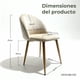 thumbnail image 4 of Silla Comedor Moderna Acolchada Metal Sora Venhoouse Felpa Beige, 4 of 8