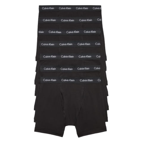 Calzoncillo Calvin Klein De Algodón Elástico Para Hombre, Paquete De 7, Negro