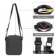 thumbnail image 5 of Bolso bandolera Lemuvlt negro mate 78‑141 cm impermeable, 5 of 9