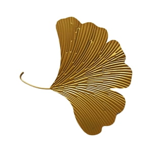 Magideal - Escultura De Pared De Hojas De Ginkgo, Adorno De Hojas De Ginkgo De Fácil Instalación, Decoración De Pared Moderna De Hojas De Ginkgo De Hierro Para G Pequeño