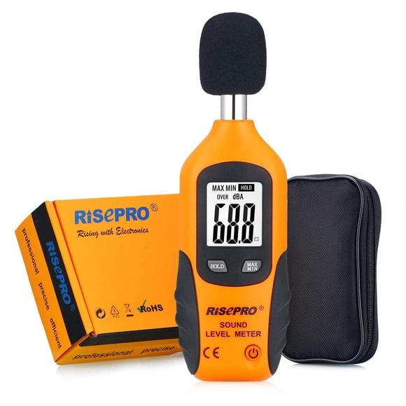 Medidor de decibelios RISEPRO HT-80A de nivel de sonido digital 30-130 dB