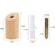 thumbnail image 2 of Ganchos de madera para abrigos, 6 piezas, 3 x 6, de madera natural, para pared, con tornillos, para colgar ropa, bufandas y sombreros., 2 of 5