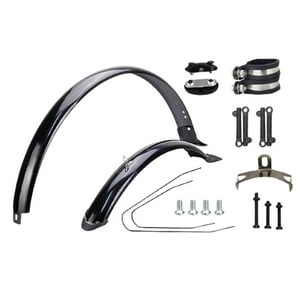 Genérico - Guardabarros De Bicicleta De Montaña Guardabarros Delantero Trasero Impermeable De 24 Pulgadas Guardabarros Negro Con Abrazadera