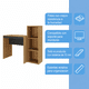 thumbnail image 5 of Escritorio Home Office con Biblioteca Lateral Mel Negro, 5 of 5