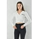 thumbnail image 1 of Poleron Mujer Crop Blanco Ajustado Talla S, 1 of 3