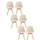thumbnail image 1 of Pack 6 Sillas Para Comedor Tulip Tapiz Lino Base Madera - Beige, 1 of 3