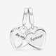 thumbnail image 3 of Charm PANDORA Doble Corazón Partida en Plata de Ley con Esmalte, 3 of 6