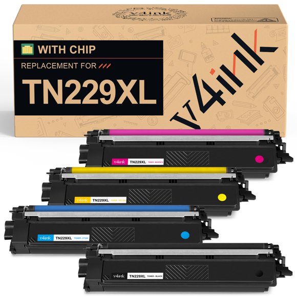 Tóner v4ink TN229XL Alto Rendimiento Pack de 4 (CMYK)
