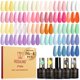 thumbnail image 1 of Set de 30 piezas de esmalte de uñas en gel ROSALIND en tonos pastel tipo macaron, 1 of 9