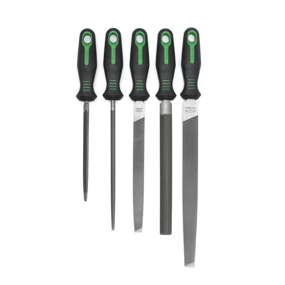 Juego de limas Nicholson de 5 piezas de 6", 8" y 10" con mangos ergonómicos