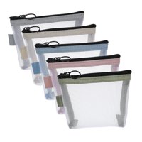 Magideal - 5 Minibolsas Con Cremallera Para Lápiz Labial, Organizador De Accesorios Cosméticos, Neceser De Maquillaje, Kit De Viaje Pequeño, Bolsa De Almacenamie