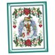 thumbnail image 1 of A?o nuevo modelo de mu?eco de nieve estampado punto de cruz kit costura 11ct 27x37cm, 1 of 5