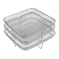 Bothyi - Rejilla Para Freidora De Aire De Tres Capas, Rejilla Para Barbacoa Reutilizable Para Freidora De Aire Para Asar En La Cocina