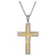 thumbnail image 1 of Cruz Colgante Brilliance Acero Inoxidable Bicolor 24 in, 1 of 3