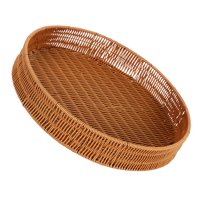Bothyi - Cesta De Mimbre Para Decoración Del Hogar, Soporte Para Pañuelos De Baño, Organizador De Cuencos Para Llaves, Redondo L