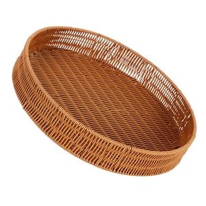 Bothyi - Cesta De Mimbre Para Decoración Del Hogar, Soporte Para Pañuelos De Baño, Organizador De Cuencos Para Llaves, Redondo L