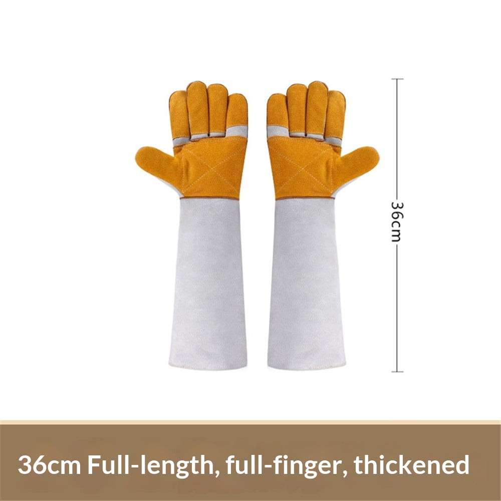 Xusx111 - Guantes De Cactus, Guantes De Jardinería A Prueba De Espinas Para La Poda De Rosas Y El Manejo De Cactus (grande (paquete De 1), Blanco + Amarillo-reforzado)