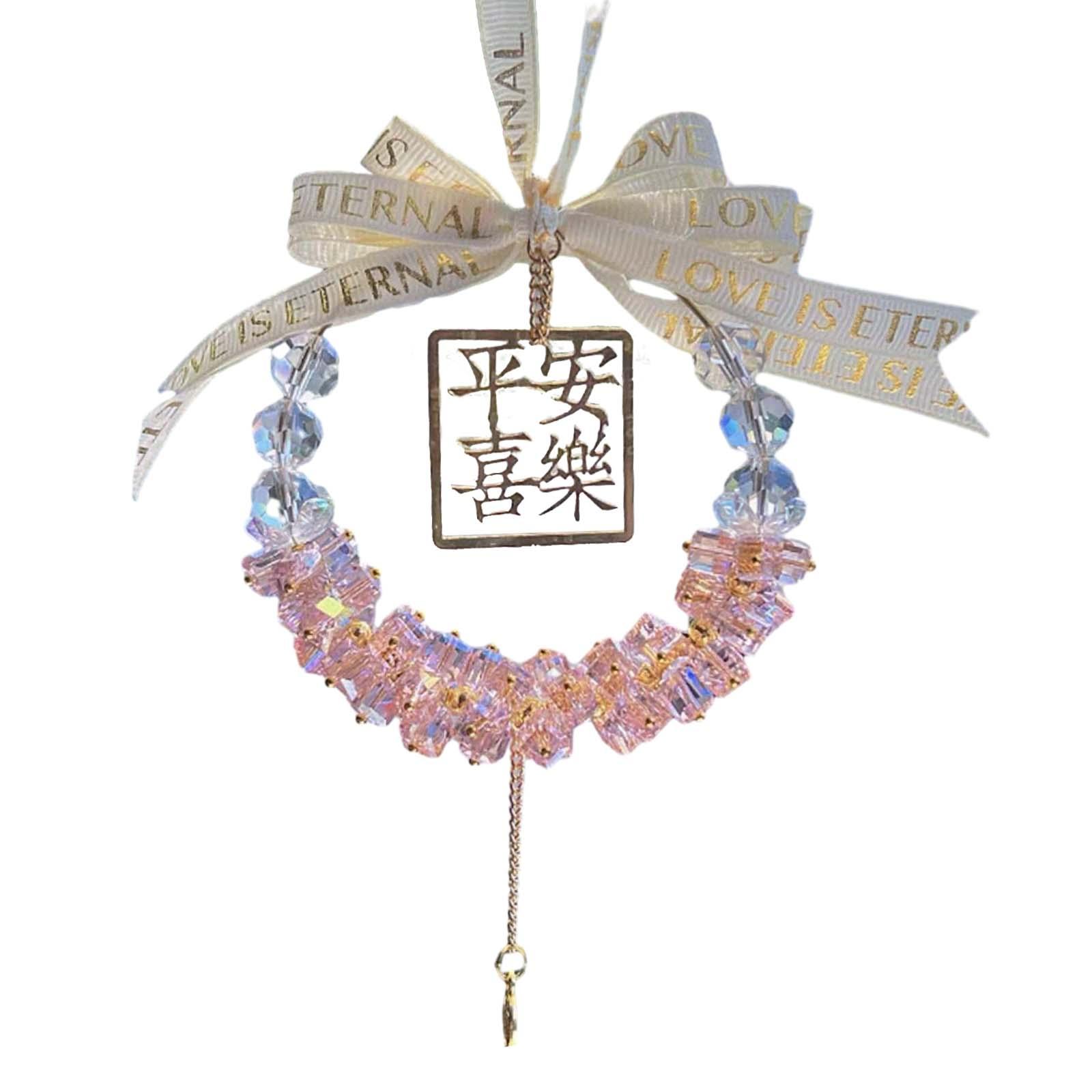 Ioensy - Colgante Para Espejo Retrovisor De Coche, Decoración Feng Shui, Regalo, Festival De Primavera, Rosa De La Suerte