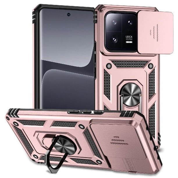 Funda Resistente Anillo Soporte Xiaomi 13 Pro Privacidad Cámara Montaje Magnético Oro rosa