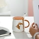 thumbnail image 3 of Tazón, Mug Con Diseños De Gatos, Incluye Tapa Y Cuchara Oreja café, 3 of 3