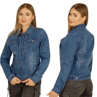 Djoe - Chaqueta Denim Clasica Mujer