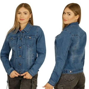 Djoe - Chaqueta Denim Clasica Mujer