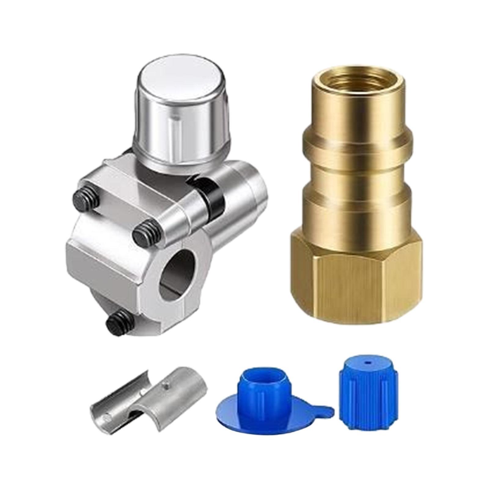 Magideal - Kit De Válvula De Perforación Con Tapa De Polvo, Convierte Un Puerto Lateral Bajo De 7/16 Pulgadas, Kit De Modernización De Conversión Rápida Válvula 1 Set