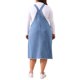 thumbnail image 3 of Agnes Orinda Vestido de Tirantes de Mezclilla con Tirantes para Mujer de Talla Grande, Falda de Jean Distressed Racerback 3X Azul Claro, 3 of 5