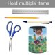 thumbnail image 5 of Presiona Start-theme Cylinder Pen Holder Pencil Organizer with Flannel Lining PVC Leather Material Cardboard Base for study work 10*8CM, 5 of 6