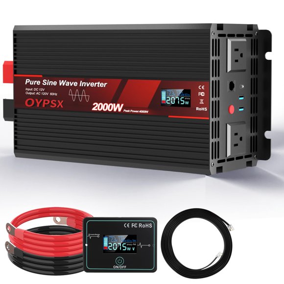 Inversor de Potencia OYPSX 2000W 12V a 110V/120V CA