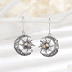 thumbnail image 2 of Aros Sol Luna Piedra Nacar Plata Fina 925 Regalo Mujer Joyas, 2 of 3