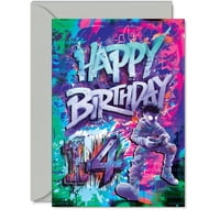 Tarjeta De Felicitación Giftzie Para 14 Cumpleaños De Epic Gamer, 5 X 7 Pulgadas