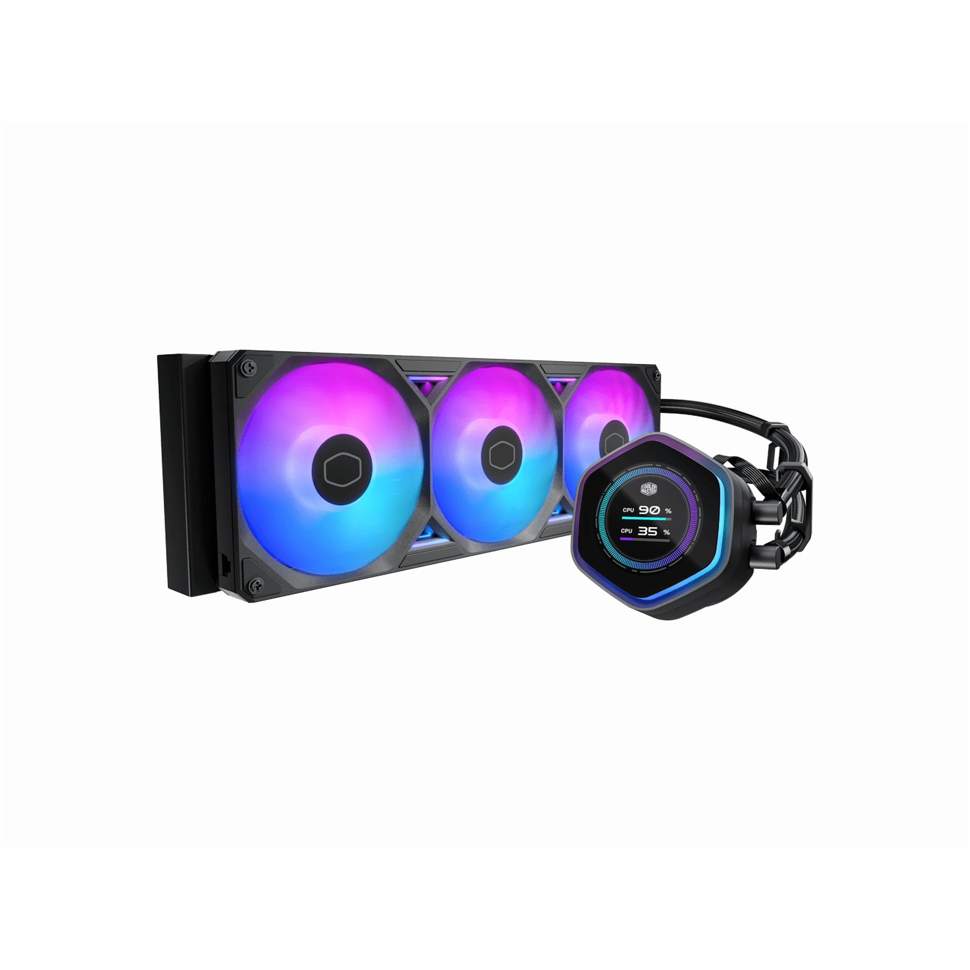 Refrigeración Líquida Cooler Master Masterliquid Atmos Ii 360mm, 3 Ventiladores, Lcd, Negro