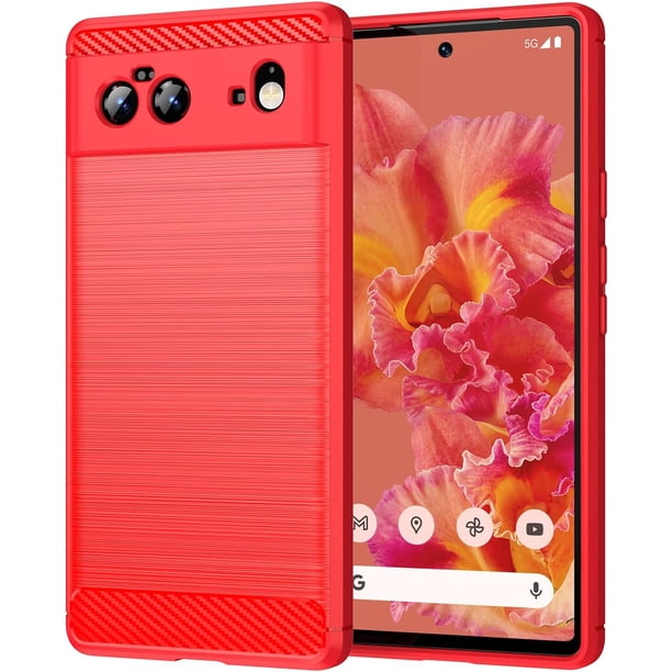Compatible con Google Pixel 6, funda de TPU suave, a prueba de golpes, antihuellas y antiarañazos para Google Pixel 6 5G (negro, Google Pixel 6)