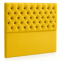 Ethan Desing - Respaldo De Cama 1.5 Plazas Amarillo Capitone
