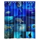 thumbnail image 1 of Cortina de ducha con diseño de animales marinos y océano, con ganchos, tamaño 60 x 72 pulgadas, 1 of 3