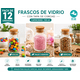 thumbnail image 3 of Frascos de Vidrio 150ml Pack 12 con Tapa Corcho Botellas Decorativas Dulces Regalos BM, 3 of 3