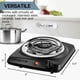 thumbnail image 5 of Quemador de Encimera OVENTE BGC101B 1000W Bobina Negra de 15 cm, 5 of 8