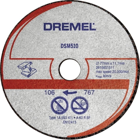 Disco De Corte Multipack Dremel Dsm510 Para Sierra Circular De 77 Mm