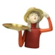 thumbnail image 3 of Estatuilla De Ni?a Estatua Con Bandeja De Almacenamiento Regalos Mesa De Resina Arte Rojo, 3 of 5