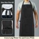 thumbnail image 4 of Delantal opux Chef 81 cm x 60 cm Negro con Bolsillos, 4 of 8