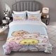 thumbnail image 1 of 1 Duvet Cover and 2 Pillowcases | Skz Cartoon Animals Collection Soft and Comfortable All-season Bedding Set, 1 of 1