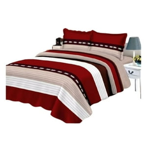 Genérico - Cubrecama Quilt Verano 2 Plazas - Arrow Rojo Kfl621
