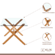 thumbnail image 3 of Comedor mesa de vidrio cross 140x90 + 6 sillas Crossback Madera, 3 of 4