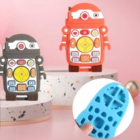 Genérico - Set 3 Mordedor Masticable Silicona Robot Bebés Dentición Lau