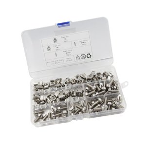 Bothyi - Juego De 50 Tuercas Y Tornillos Enjaulados M6, Tuercas Enjauladas Profesionales De Hierro Para Montaje En Bastidor