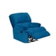 thumbnail image 2 of Bergere Perugia Reclinable Tela Velvet Azul Petroleo, 2 of 4