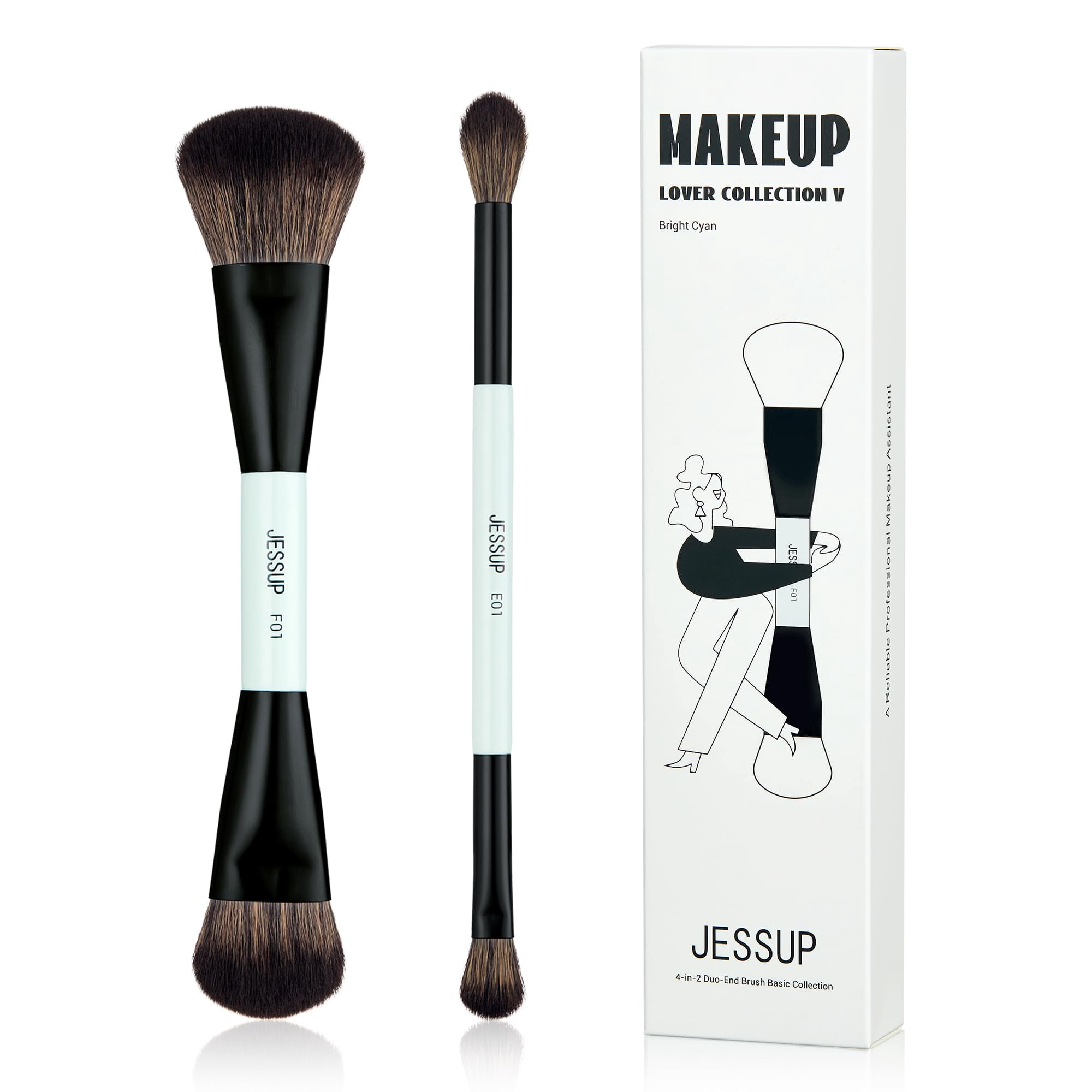 Brochas De Maquillaje Jessup T502 De Doble Cara Foundation Contour